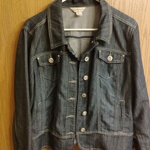 Christopher & Banks Black and White Striped Jacket